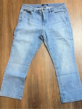 Chaps Light Blue Straight Leg Capri Jeans Sz 12